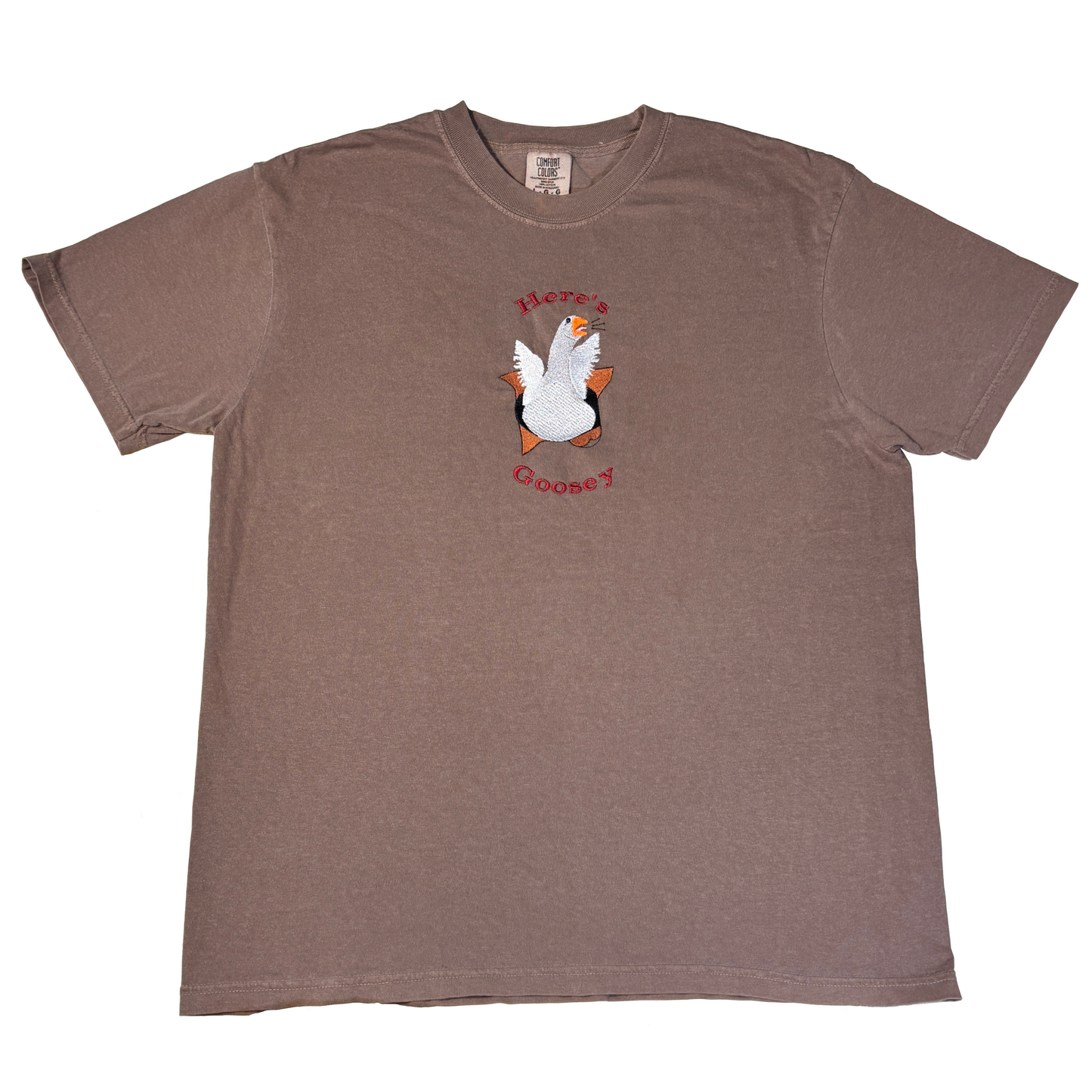 Here's Goosey Embroidered T shirt